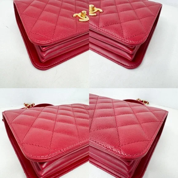 Chanel Red Top Handle Flap Bag - Picture 6 of 13